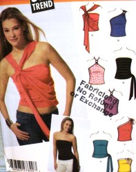 5007 TIE HALTR 1 SHLDR STRAPLESS KNIT TOP PATTERN 3/4-7/8 15/16